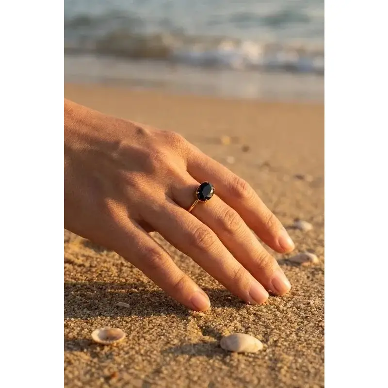 Bague ajustable Pierre lumineuse