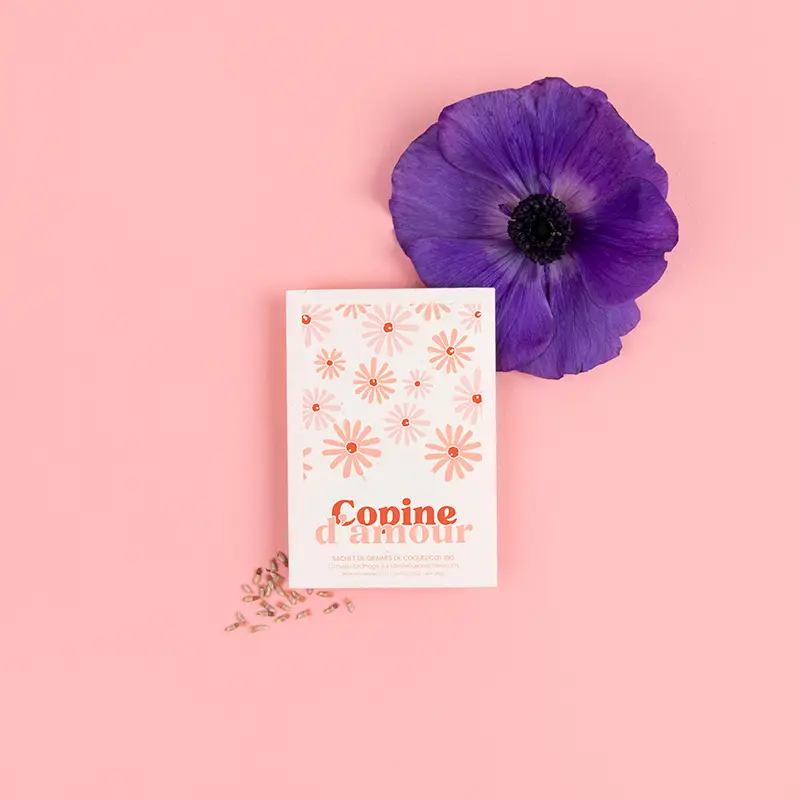 [SR-FLOWER-COPINE] Sachet de graines de coquelicot "Copine d'amour"