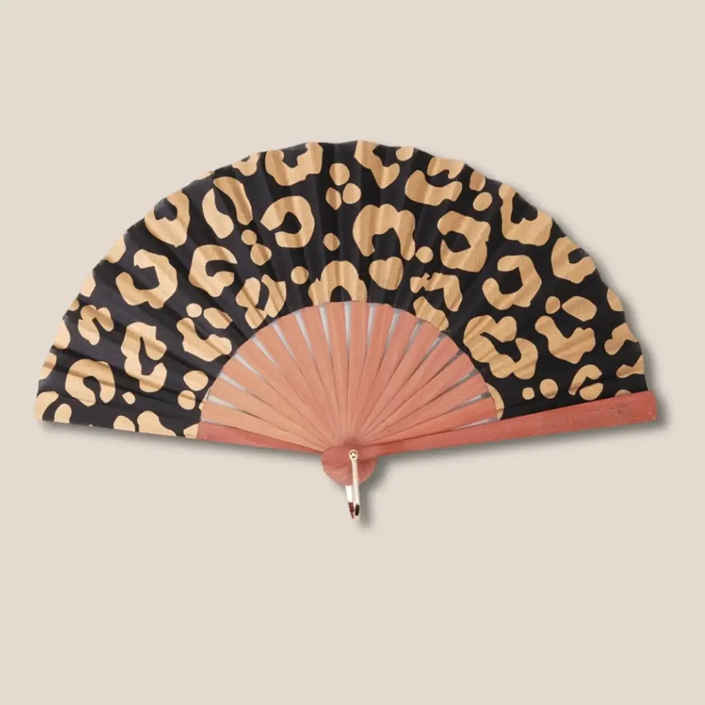 [MODEVENOI] Eventail léopard noir or