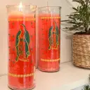 Bougie Vierge de Guadalupe rose
