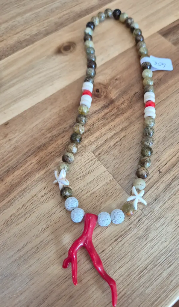 Collier corail pierres naturelles