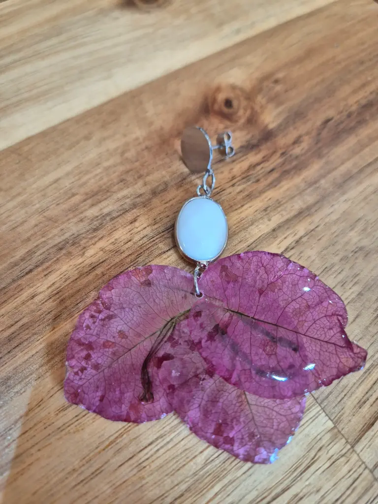 Boucles d'oreilles bougainvillier
