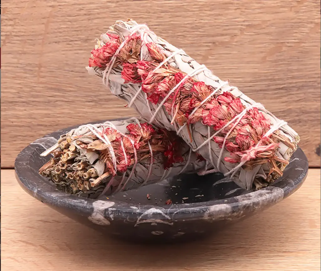 [SAULAVROU] Sauge blanche avec lavande de mer rouge 10mm