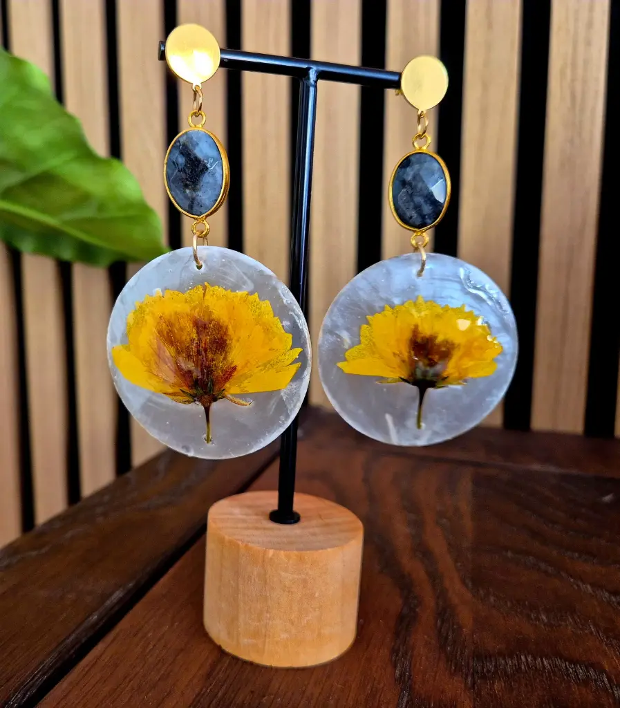 Boucles d’oreilles fleurs nacre "NOVA"