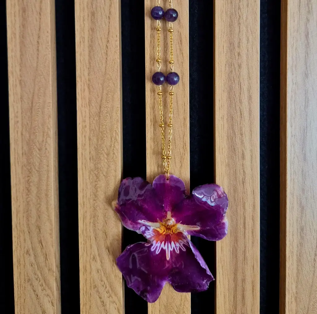 Collier «Orchidée Royale » 
