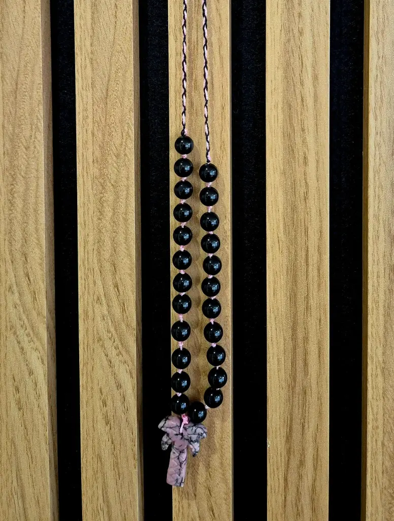 Collier Collection "Tropic" (Obsidienne noire)
