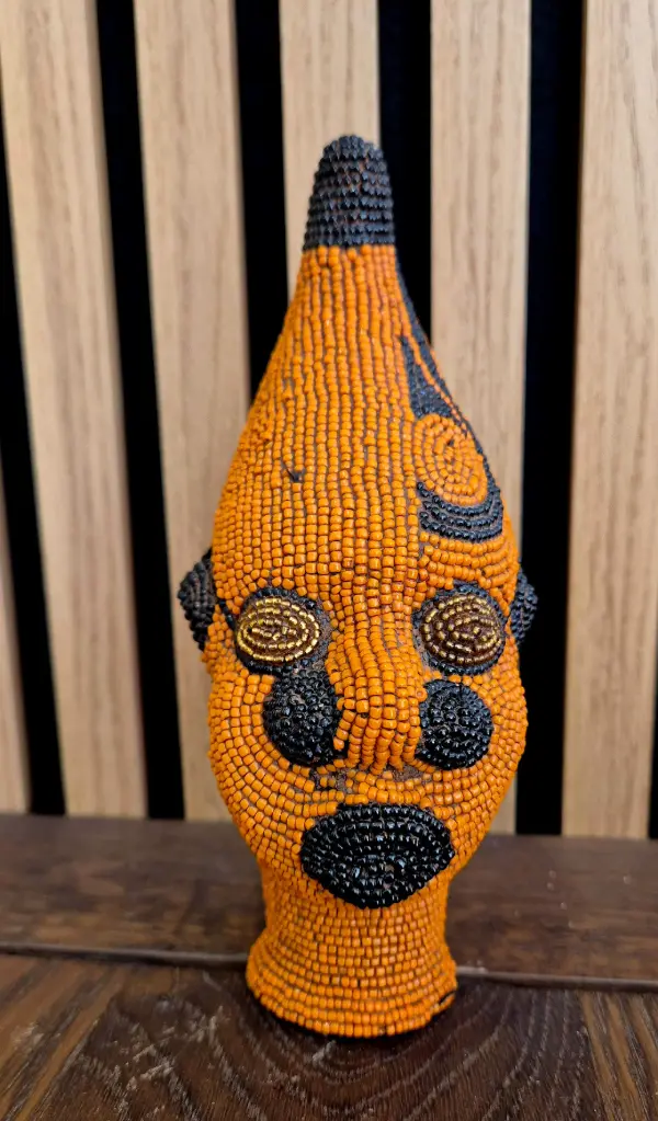 Statues perlées Yoruba - S (Orange)