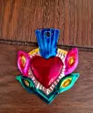 Coeur ex-voto colorés 