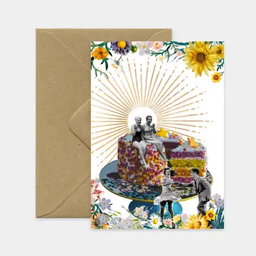 Carte de voeux " Gâteau d'Anniversaire "