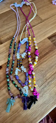 Collier palmier perles