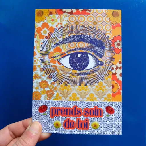 Carte postale Oeil "Prends soin de toi" 