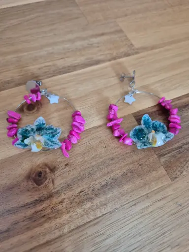 Boucles "Orchid Star"