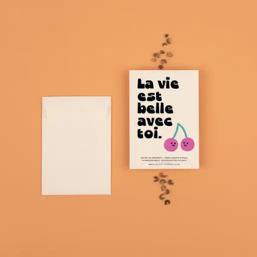 [SR-AMOUR-SUPER-VIE] Sachet de graines de Persil "La vie est belle avec toi"