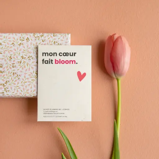 [SR-AMOUR-BOUM-BLOOM] Sachet de graines de Cosmos "Mon Coeur fait Bloom"