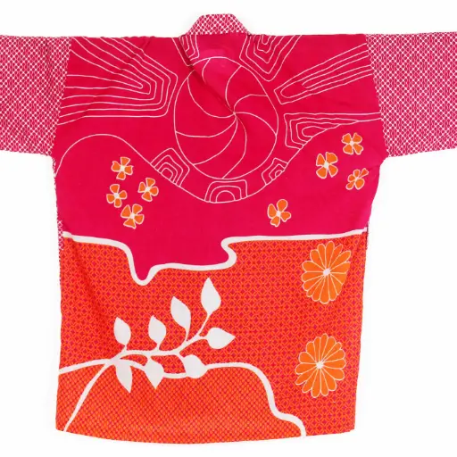 [3760312767745] Kimono Natsunohi Orange Fuchsia