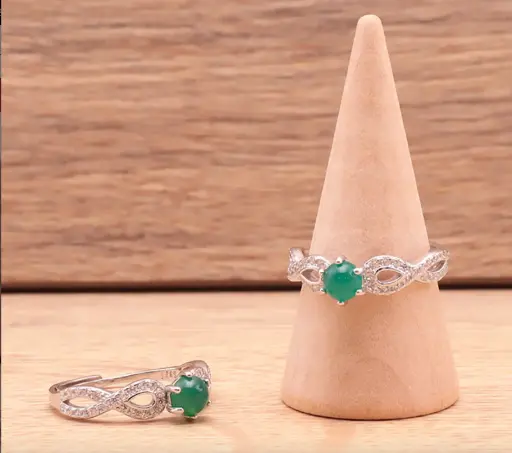 [BIJBAGCHR] Bague argent 925 Chrysoprase verte