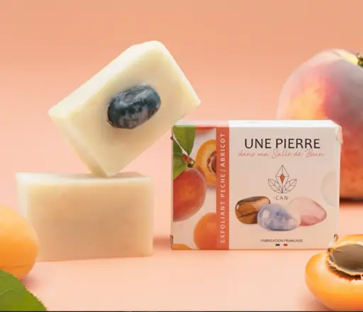 [BESAVONPEC] Savon exfoliant à la pêche, abricot & pierre naturelle